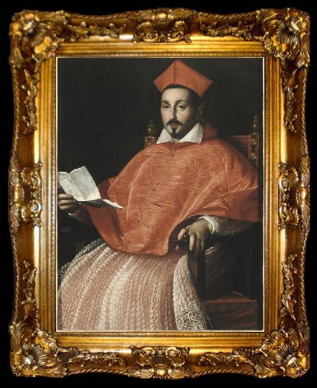 framed  Ottavio Leoni Retrato del Cardenal Scipione Borghese, ta009-2
